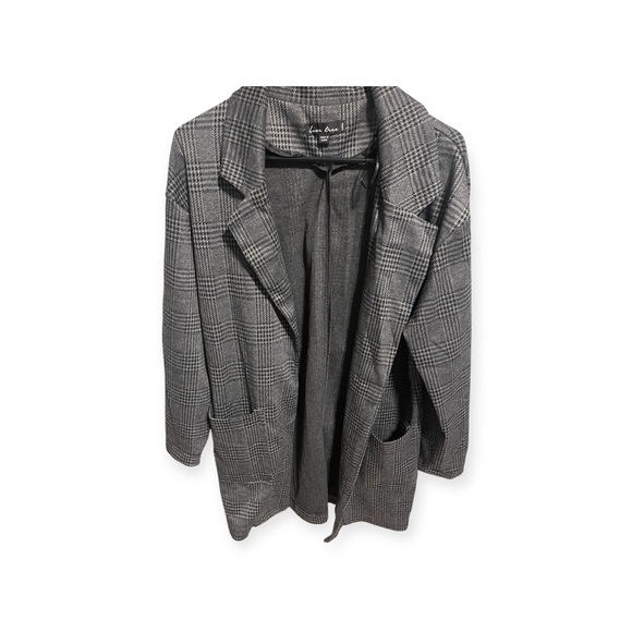 Love Tree Black and Gray Plaid Blazer - Picture 1 of 2